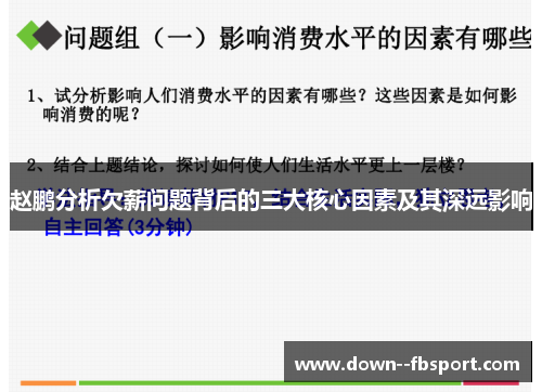 赵鹏分析欠薪问题背后的三大核心因素及其深远影响