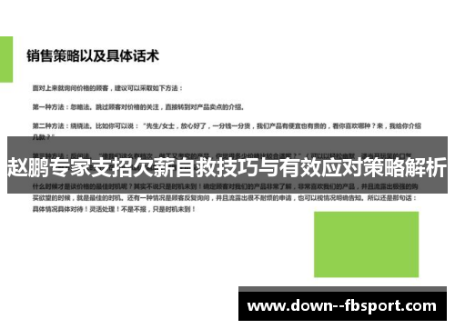 赵鹏专家支招欠薪自救技巧与有效应对策略解析
